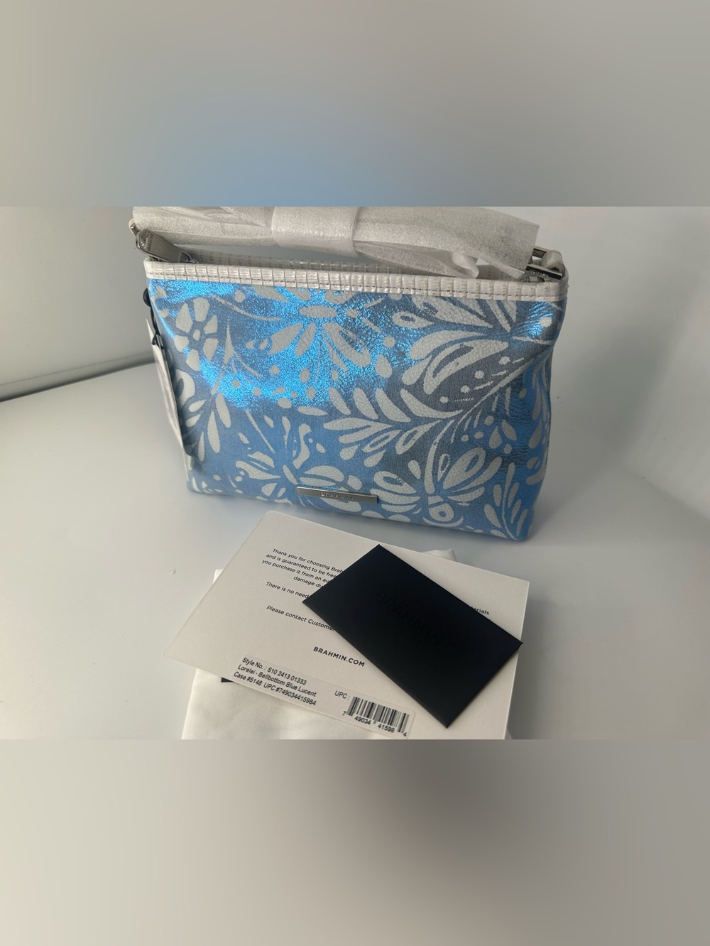 Lorelai bellbuttom blue lucent genuine leather